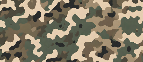 Naklejka premium Camouflage Pattern Military Colors Vector Style Camo Background Graphic Army Wall Art Design