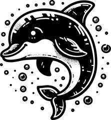 Doodle Dolphin Cartoon icon 11