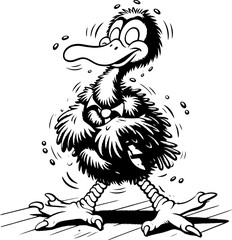 Fototapeta premium Dizzy Dodo Cartoon icon 1