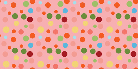 Seamless vector pattern abstract polka dots speckles Perfect summer spring print children's fabrics background Bed linen Wrapping paper Typography design Tablecloths Scrapbooking Cardmaking Retro Cool