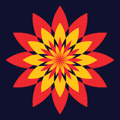 colorful flower mandala design