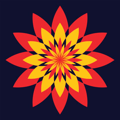 colorful flower mandala design