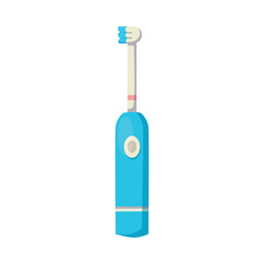 Electric Toothbrush as Dentistry Element and Object for Oral Care Vector Illustration