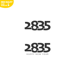 Creative Happy New Year 2835 Logo Design
