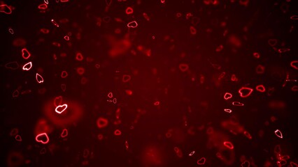 Heart love valentine day wedding anniversary abstract particles background loop