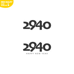 Creative Happy New Year 2940 Logo Design