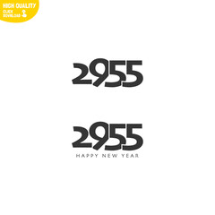 Creative Happy New Year 2955 Logo Design