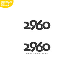 Creative Happy New Year 2960 Logo Design