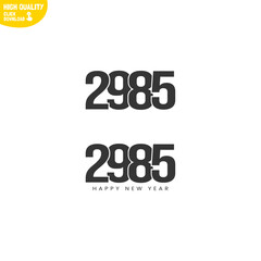 Creative Happy New Year 2985 Logo Design