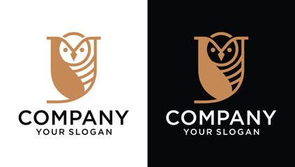 Simple and modern owl logo for company, business, community, team, etc. Cute bird symbol. Animal cartoon mascot. Wildlife. Owl vector sign. Owl icon.