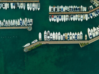 Hafen in Gardasee - obrazy, fototapety, plakaty