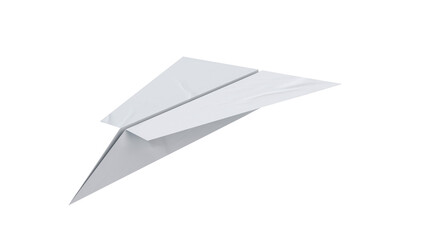Fototapeta na wymiar Airplane made with Paper. Paper folded into the shape of an airplane. 3D render. Origami.