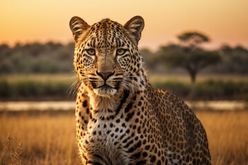 cheetah in the savannah	