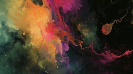 a colorful painting of a cloud