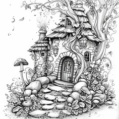 a drawing of a house