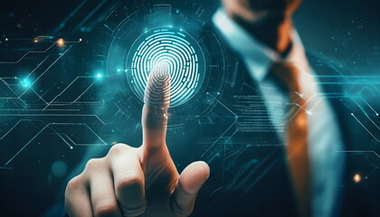 Future technology and cybernetics, fingerprint scanning biometric authentication
