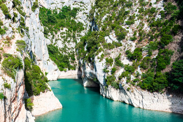 Exit of the verdon canyon at the lake of Sainte Croix