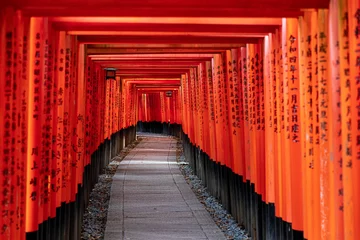 Foto op Plexiglas Fushimi Inari Taisha Torii Schrein der tausend Torii in Kyoto © gottsfam