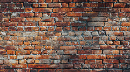 Old red brick wall background. - obrazy, fototapety, plakaty