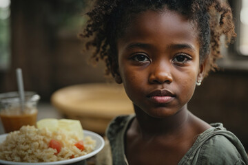 hungry portrait of a child in Africa	 - obrazy, fototapety, plakaty