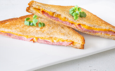 Ham and cheese sandwich
