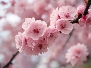 pink cherry blossom.Generative with AI