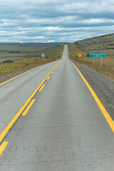 Road in the countryside at patagonia-South America.