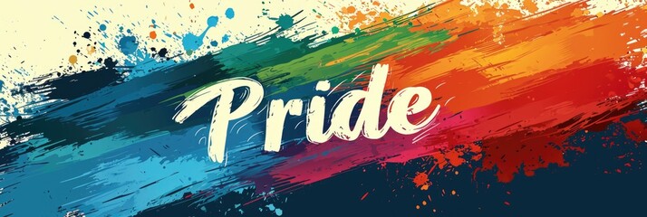 Poster or banner in the colors of the LGBT Pride rainbow - obrazy, fototapety, plakaty