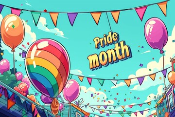 LGBT pride month. Background, poster, postcard, banner design.