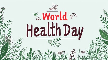 Fototapeta na wymiar Banner for World Health Day.