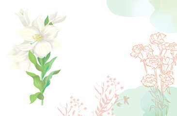 spring watercolor floral background