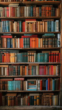 Vintage Book Collection in Various Colors and Textures