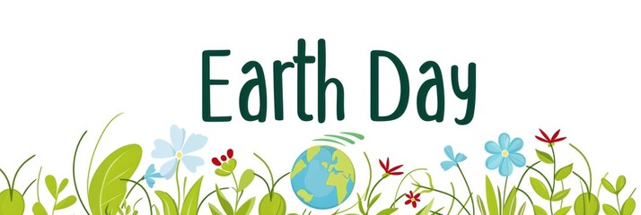 Earth day consept. Save the planet. Lettering
