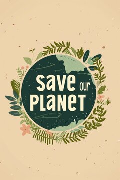 Save the Planet Quote for Save The Earth Concept