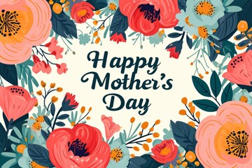 Fototapeta na wymiar Happy Mothers Day Beautiful Greeting Card Background.