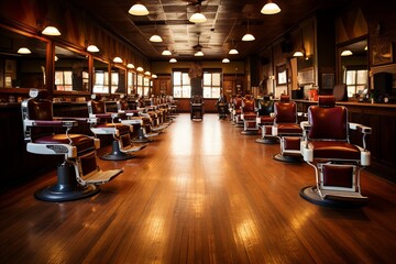 Stylish barber s workspace at hair salon   creating a professional haircare environment