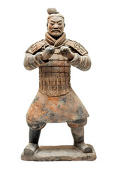 Obraz premium Terracotta Warrior Statue on Transparent Background