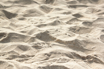 Sand is on the tropical beach in macro style. Sand is in Thailand.