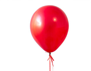 Roter Luftballon isoliert auf weißem Hintergrund, Freisteller