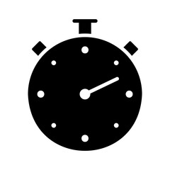 Stopwatch or stop watch timer vector solid icon