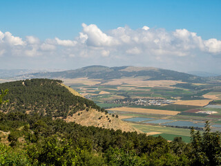 Fototapeta na wymiar View of the valley from Mount Gilboa. Israel
