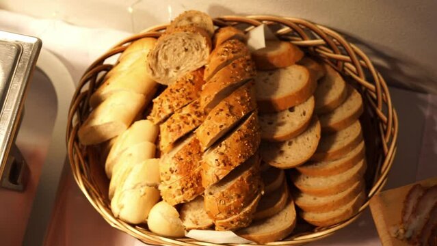sliced bread in a bread bin
