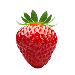 Red wild juicy sommer strawberry fruit on transparent background png file