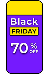 Sixty percent discount label on transparent background