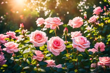 pink roses background