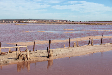En la provincia de Alicante las salinas de Santa Pola y su Torre de Tamarit en un paraje natural muy bello