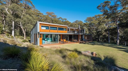 Luxurious Wooden Country House near "Wilsons Promontory" South Australia. Holiday home that can be rented. Architecture seems nordic.
