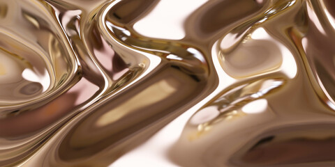 A Close Up of a Shiny Metal Surface 3d render illustration
