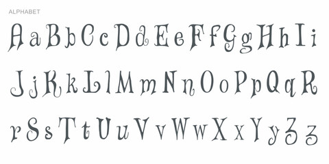 Alphabet Split Monogram, Split Letter Monogram, Alphabet Frame Font. Laser cut template. Initial monogram letters