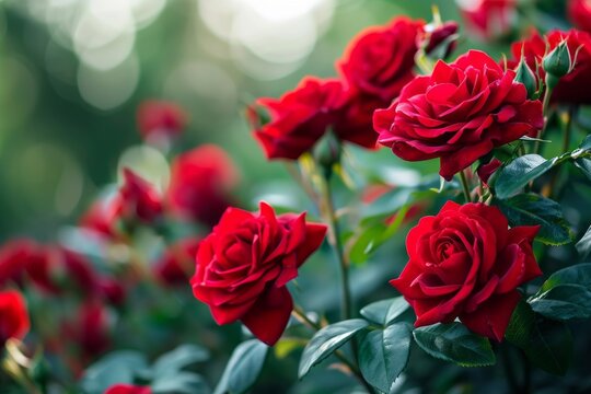 Background of natural red roses
